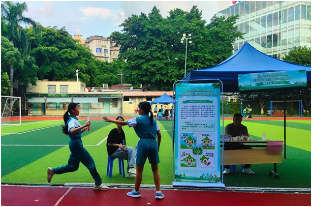 全運期間,“我為全運降點碳”環保知識接力跑在江南外國語學校舉行 全運期間,“我為全運降點碳”環保知識接力跑在江南外國語學校舉行